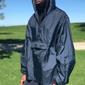Vintage Navy Blue classic windbreaker- Sz XL